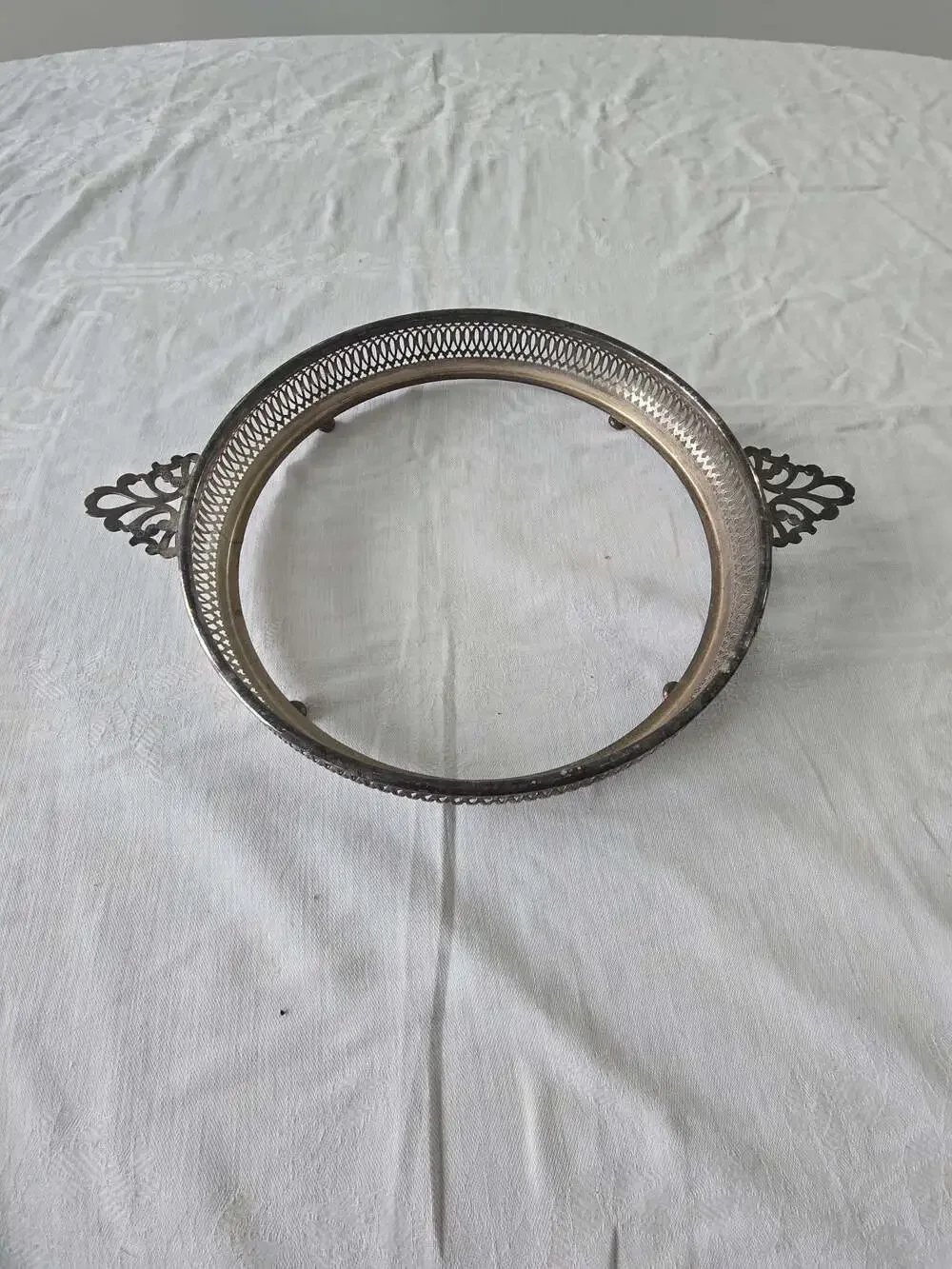 Three Footed Chafing Dish Casserole Warmer Italy EZP Silver Plated